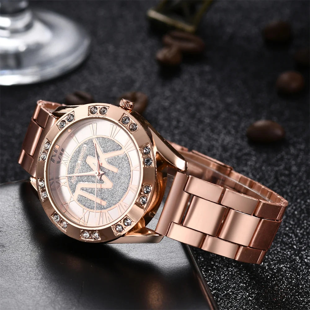 Luxury Women's Watch Fashion 2025 Diamonds TVK Quartz Watch