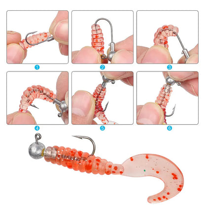 JYJ 1g  5g jig head hook for fishing tackle ,rig soft worm