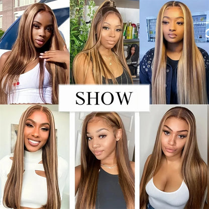 SoGreat straight hd lace frontal wig 13x6 highlight wig