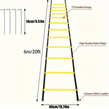 1 Set Soccer Training Agility Ladder , Spikes, Obstacles