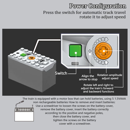 DOU BUILTBuilding Block City Train Track Model Electric