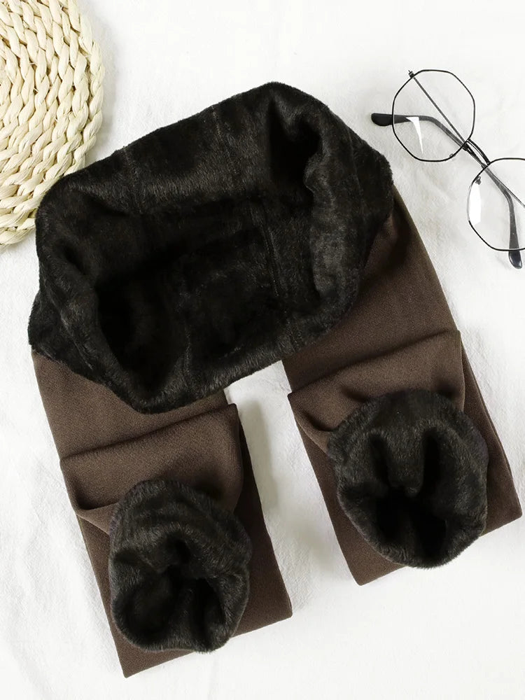 8 Colors S-XXL Winter Warm Leggings Women High Waist