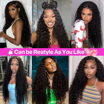 200 Density Water Wave Lace Front Wig 4x4 5x5