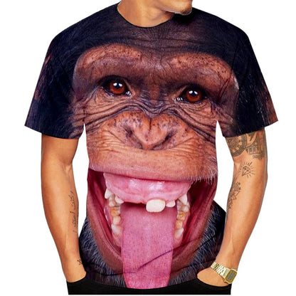 New casual men's new 3D design spoof gorilla funny monkey
