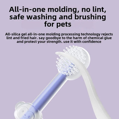 Pet Silicone Toothbrush and Toothpaste Set Teeth Cleaning
