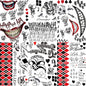 5 Sheets Crazy Joker Halloween Tattoos Evil Skull