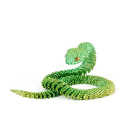 3D Printed Snake Decoration Colorful Model 3D