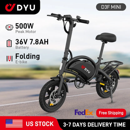 DYU D3F-MINI Electric Bicycle Peak 500W Motor