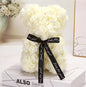 25cm Artificial Teddy Rose Flower Bear with Box Romantic