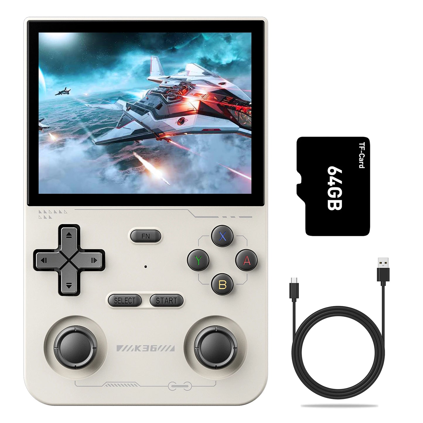 GAMINJA K36 Handheld Game Console 3.5Inch IPS 640x480 Screen Built