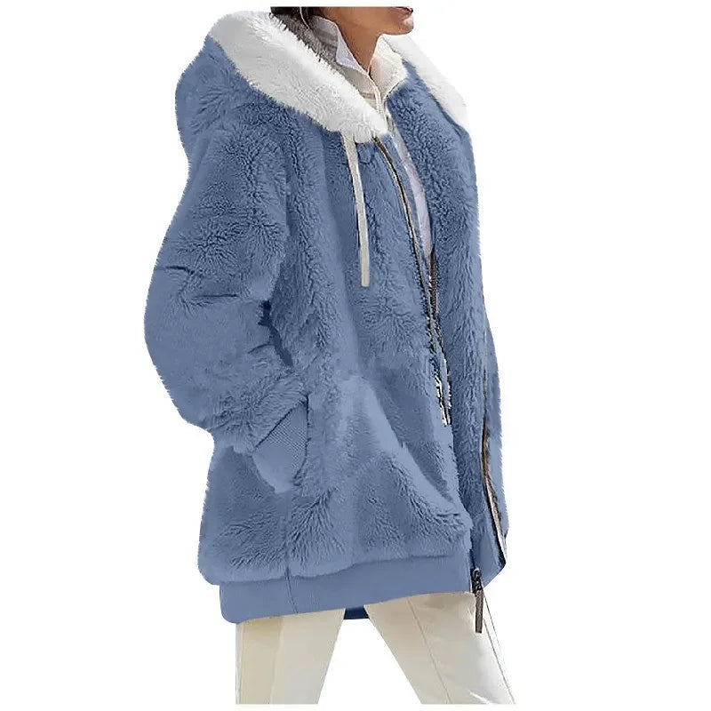 Autumn Winter Fashion Women's Coat New Casual Hooded