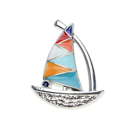 Navy Style Badge Cartoon Tropical Fish Metal Brooch