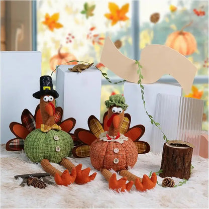 Turkey Doll Thanksgiving Plush Decoration Holiday Party