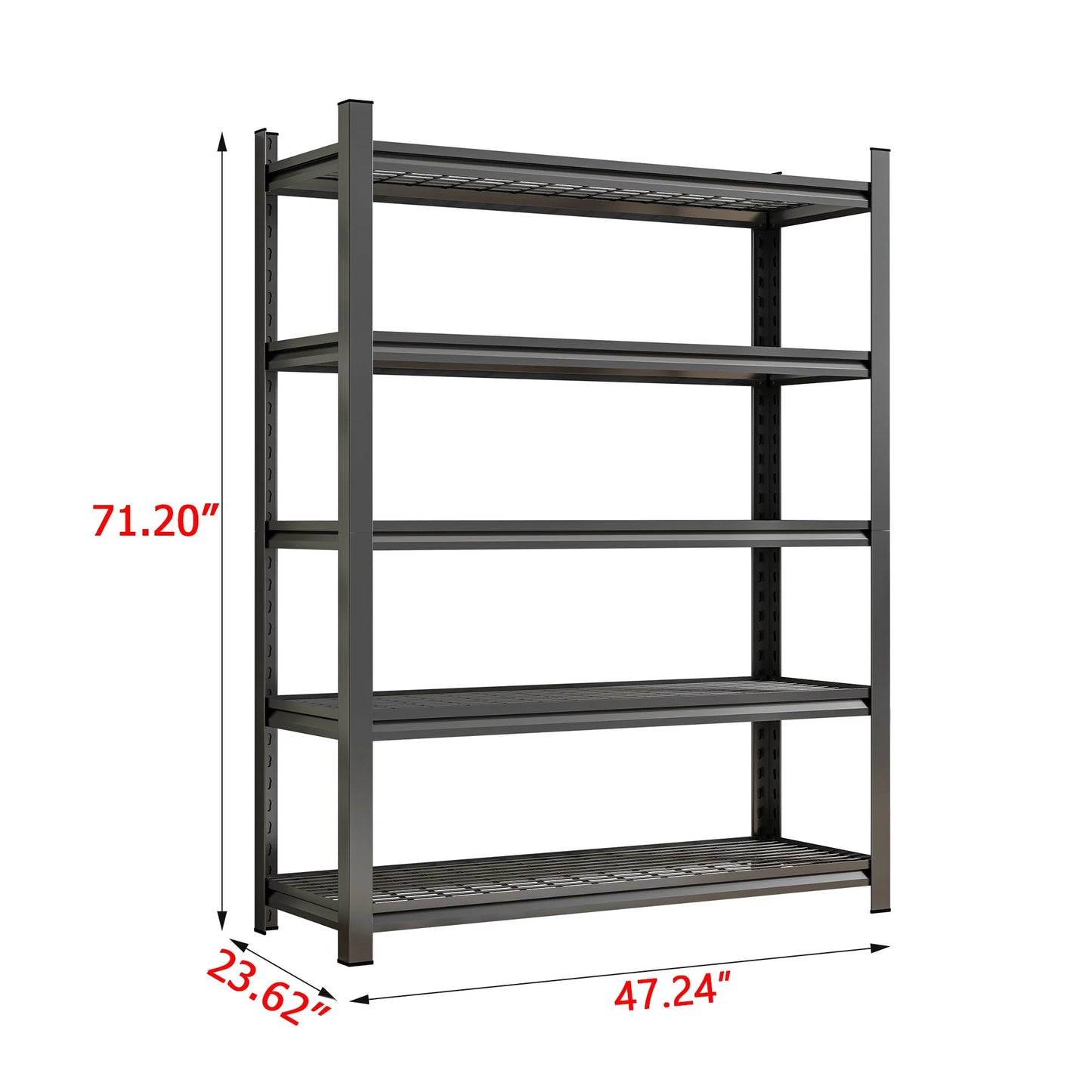 Heavy Duty Garage Shelving Metal Frame 5-Shelf