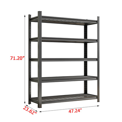Heavy Duty Garage Shelving Metal Frame 5-Shelf