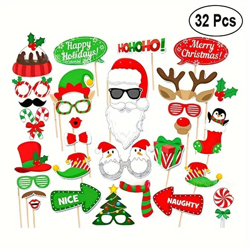 Christmas Decorations Props Cute Santa Claus Xmas Tree