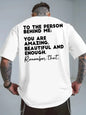 Summer Men's Back Print T-Shirt "The Person Behind Me..."