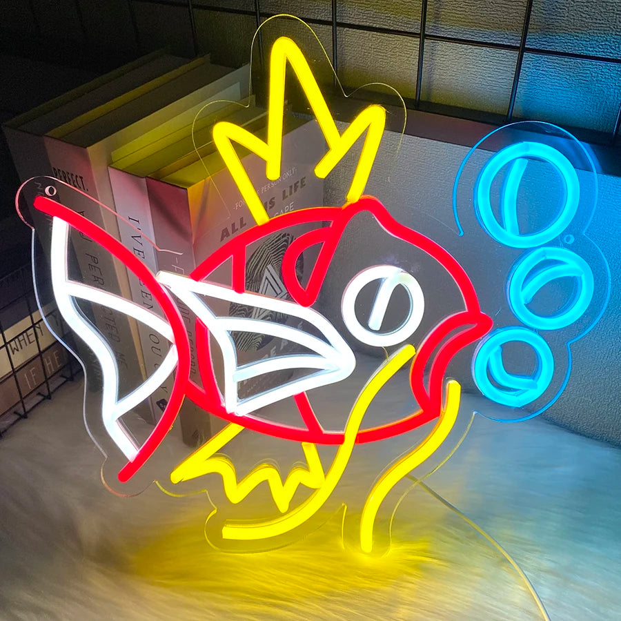 Fish Neon Sign,Animal  Art Led Light for Resturant
