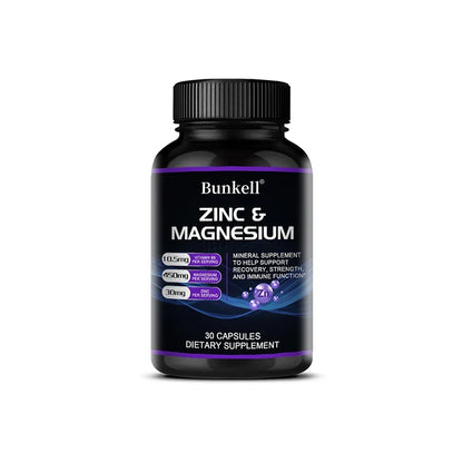 Zinc + Magnesium Supplement, Strong Bones, Teeth,