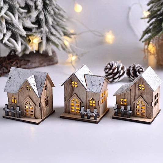 Christmas House Cottages DIY Toys Ornament Landscape Decor