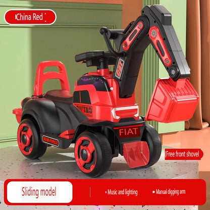 Children Excavator Digging Can Sit To Ride Roller Coasters