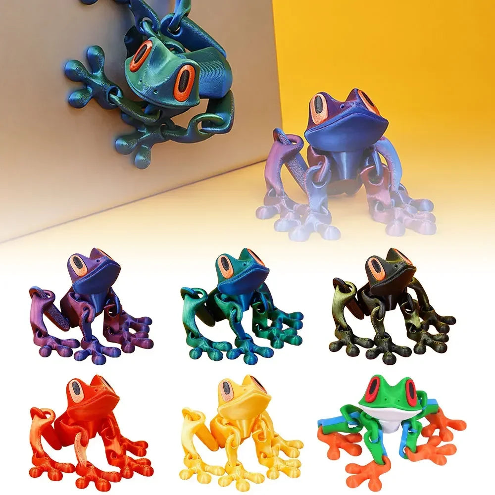 3D Printing Simulation Tree Frog Joint Movable Frog