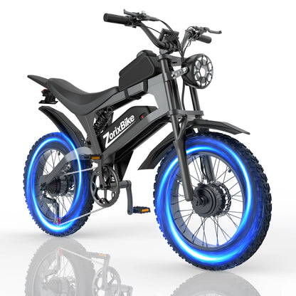 ZorixBike R8 Pro Electric Off-Road Bike 20x4.0 3000W 35Mph 80Mile