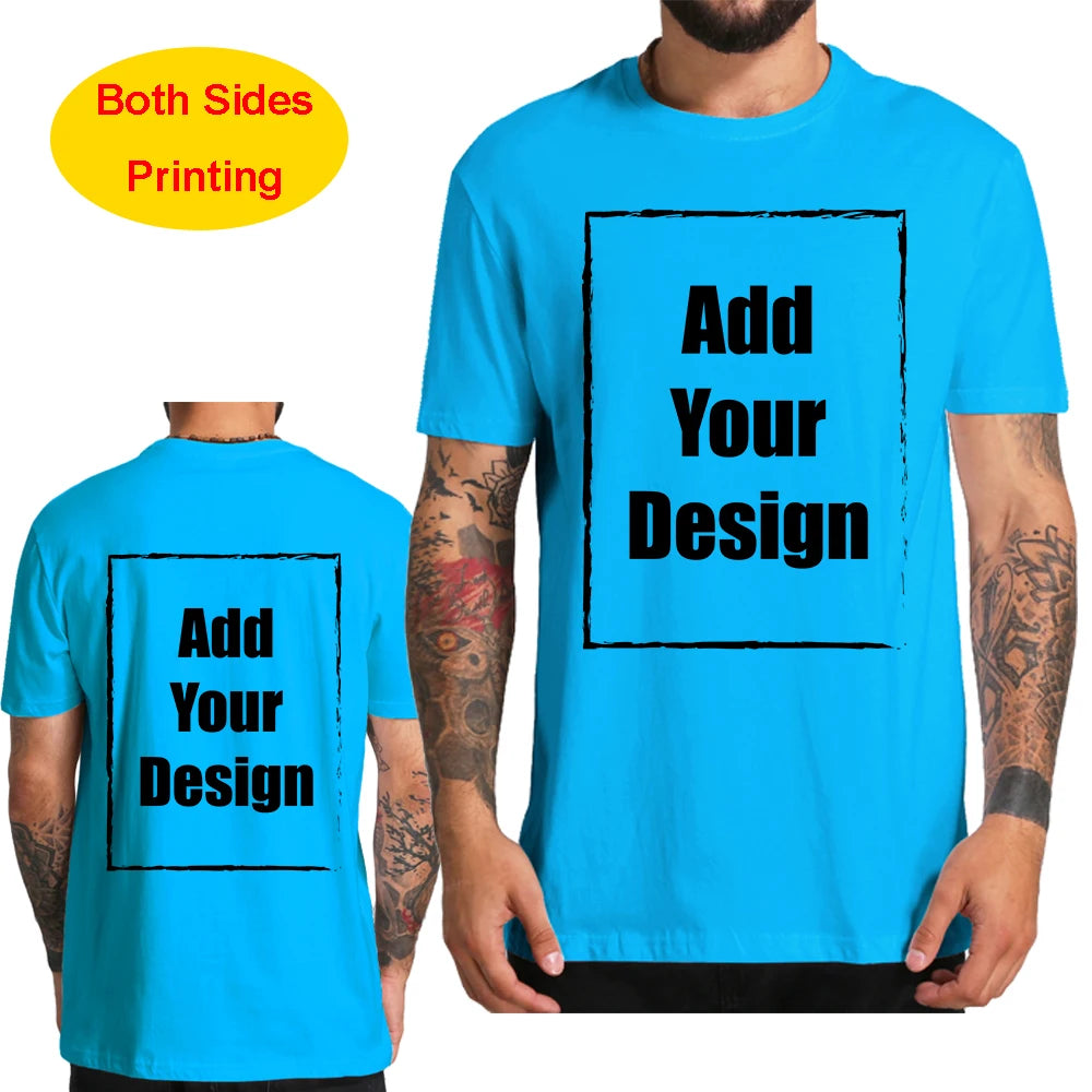 Custom T Shirt for Men Front Back Print