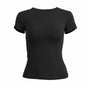 Woman Clothing Short Sleeve T-shirt Slim Fit Tops Female
