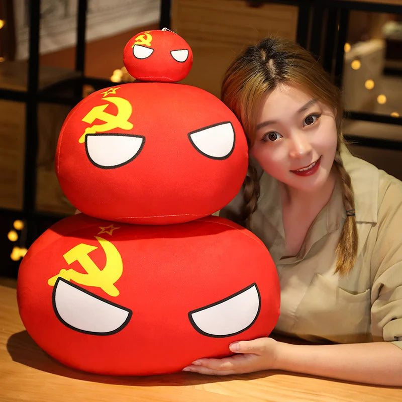 Hot  10/30/50cm Polandball Country Ball Toy Plush Pendant Plush Doll