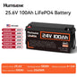 Humsienk 24V 100Ah LiFePO4 Battery 15000 Cycle 100A BMS UP 2560W