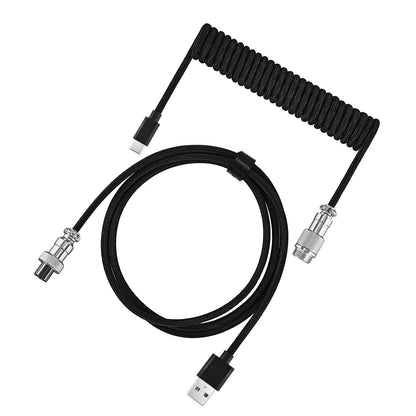Coiled Keyboard Cable Type C To USB-A Mechanical Keyboard