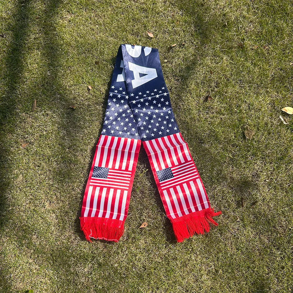 2026 American Scarf 14x135cm Double-sided Printed