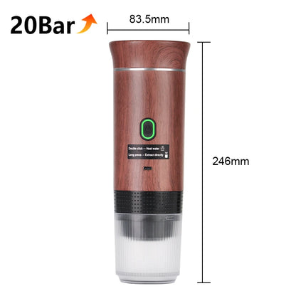 Wireless Electric Portable Espresso Coffee Machine for Car & Home