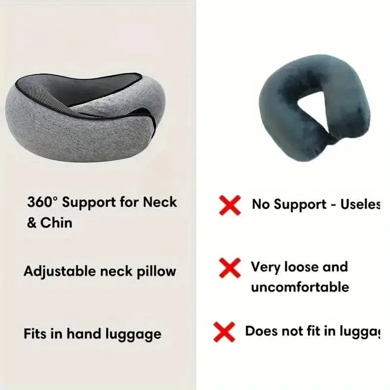 Travel Neck Pillow Memory Foam U-shaped Pillow Snail Style