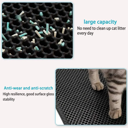 Cat Litter Mat With Gift Double Layer Waterproof Pet Litter Box