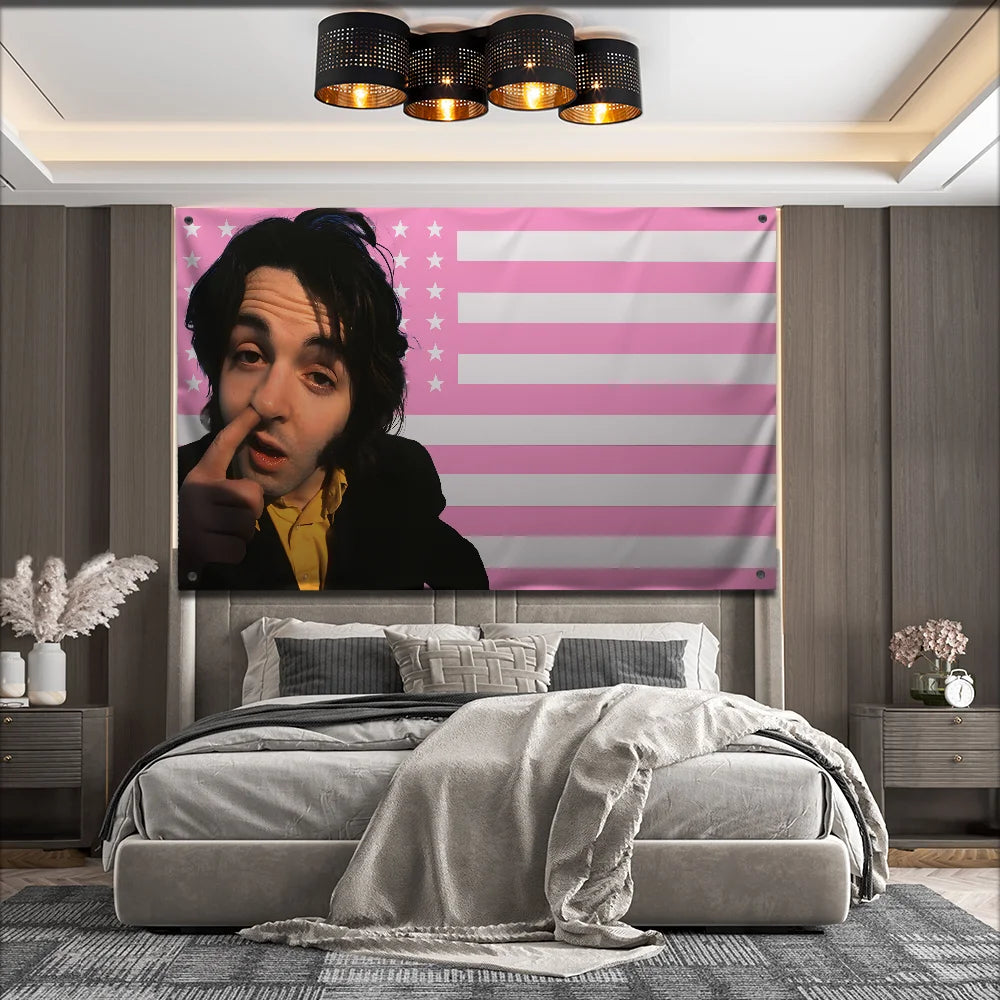 America USA P-Paul M-McCartney Flag For Garden