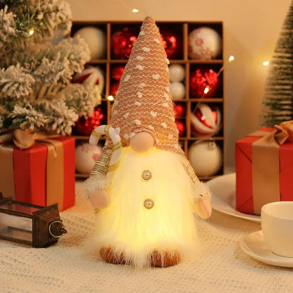 1~2pcs Gnome Christmas Decorations 30cm Light Up