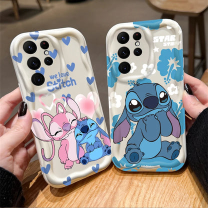 Disney Stitch And Angel Silicone Soft Phone Case
