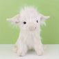30cm Simulation Kyloe Cream Highland Cow Animal Plush Doll