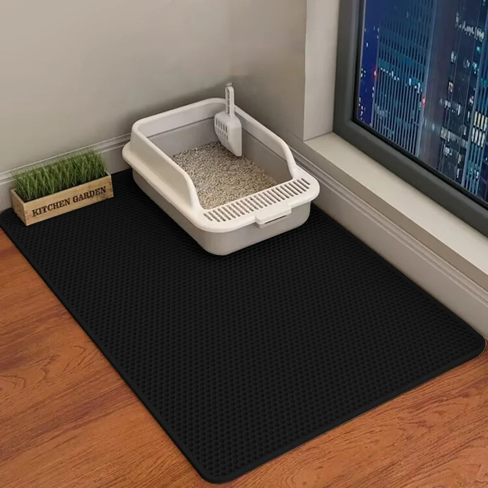 90CMX60CM Cat Litter Mat Waterproof Double Layer Pet Litter Box Mat