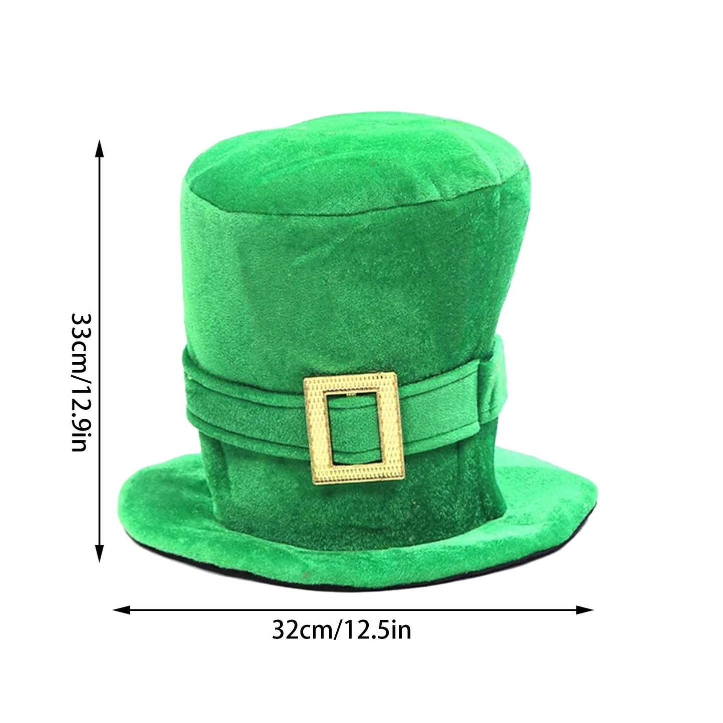 Saint Patricks Day Top Hat Holiday Fake Beard Green