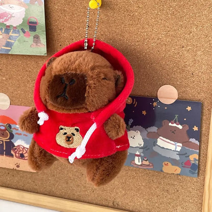 Cute Capybara Plush Toy Hoodie with Wings Simulation Doll