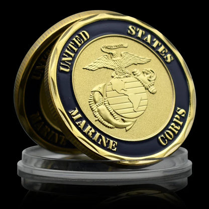 Gold US Marine Corps Commemorative Coin 2ND Marine Division