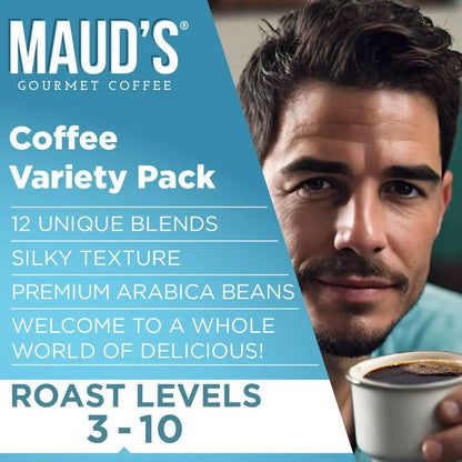 Family Pack Coffee Pods, 136 ct, 12 Flavors, Medium Roast, Recyclable K-Cups, 100% Arabica, Keurig Compatible