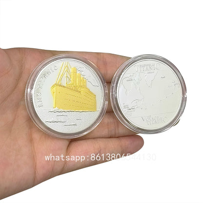 Titanic Commemorative Gold\sliver Plated Coin Cruise Ship Coin -