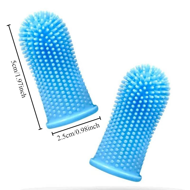 Dog Super Soft  pet Finger Toothbrush Teeth Cleaning