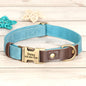 Free Custom PU Leather Dog Collar Engraved Dog Collars