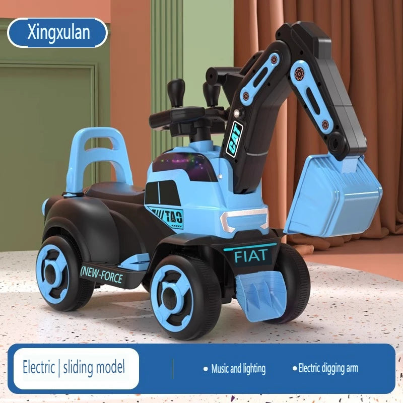 Children Excavator Digging Can Sit To Ride Roller Coasters