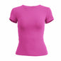 Woman Clothing Short Sleeve T-shirt Slim Fit Tops Female